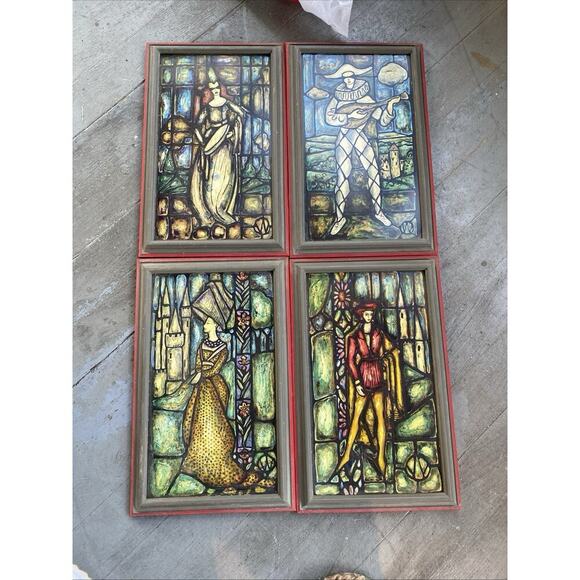 VTG MCM ArtPrint Baron Pictures Framed Harlequin 1950s New York 942 LotOf 4 Rare - Picture 9 of 12